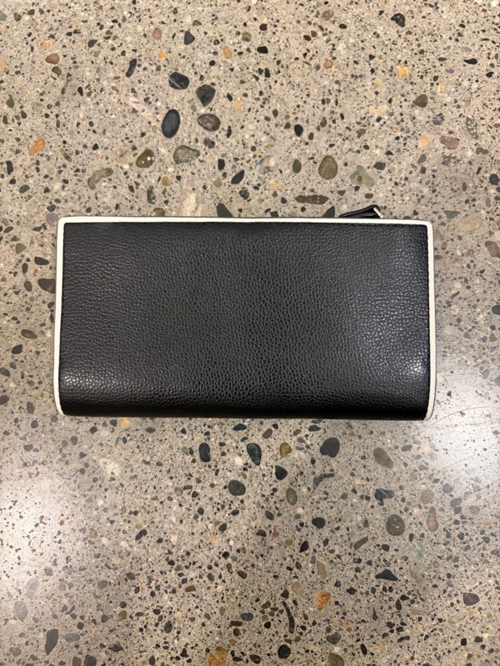 kate spade Black Wallet with White Trim and Gold Logo - Picture 2 of 4